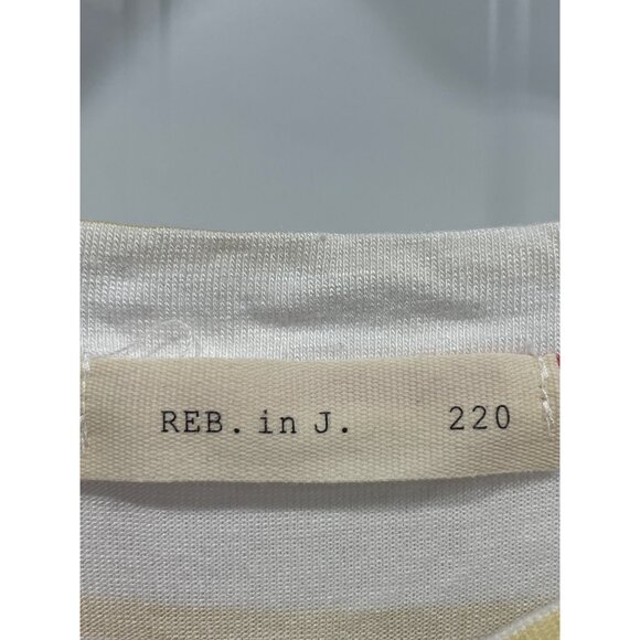 Reb In J 220 Striped Short Sleeve Pocket Tee Size Large Polyester Blend Colorful - Picture 3 of 6
